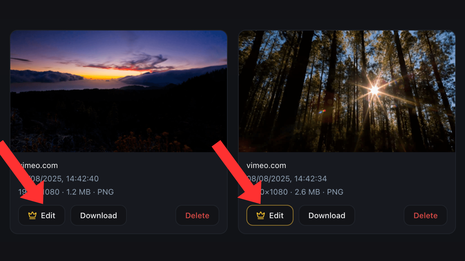 Edit without leaving the tab